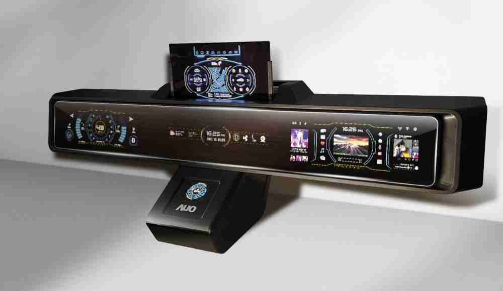 冰球突破Micro LED沉浸式车舱显示方案结合 可卷式、、可伸缩的Micro LED应用并可呈现不同的质感纹路，，展现人性化设计