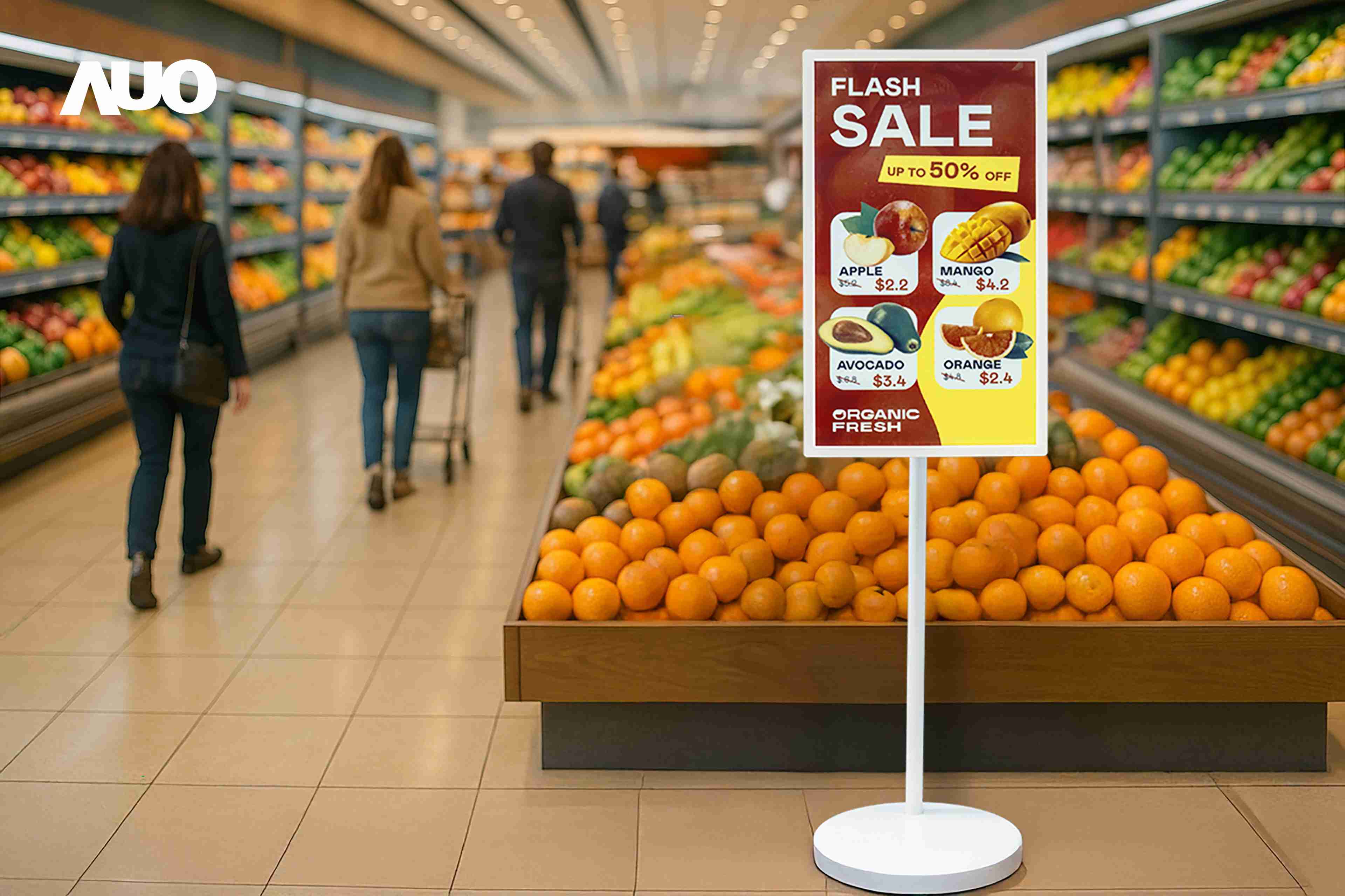 达擎首亮相低功耗、、全彩的〝aecoPost电子纸解决方案〞，，仅在更新画面时需要微量的电力驱动，，，无需布建电线的便捷设计，，，，使其可灵活应用、、、、随意置放，，，并可透过云端或行动装置app，，，，轻松管理及排程广告内容，，，，晋升店头营销利器。。